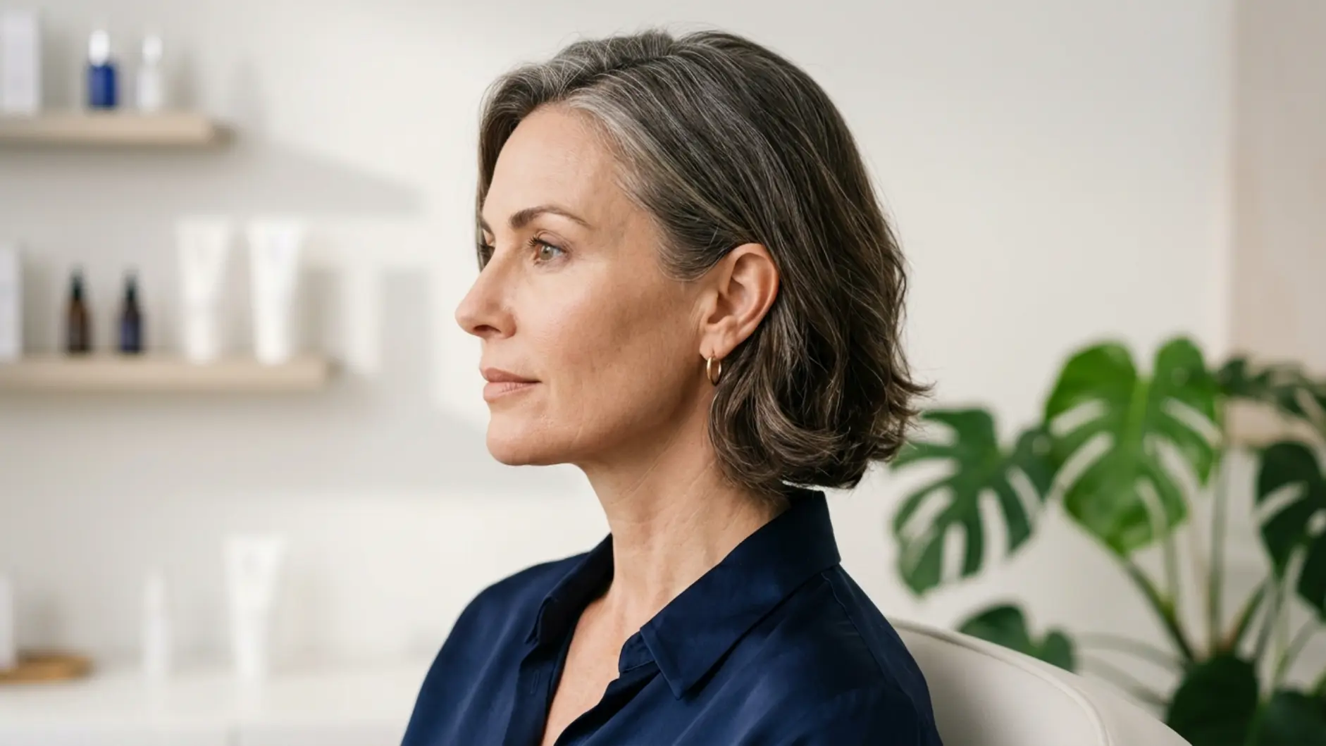woman with elegant jawline