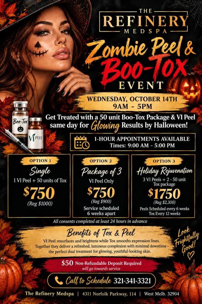 zombie peel and boo-tox event - west melbourne fl
